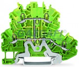 WAGO dupla sorkapocs zöld-sárga 2000-2207