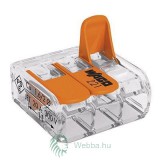 WAGO VEZETÉKÖSSZEKÖTŐ 3 PÓLUSÚ ÁTLÁTSZÓ NYITHATÓ SODROTT VEZ.-HEZ