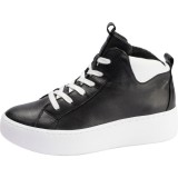 Waldlaufer: H-Nicky fekete-fehér női bokacipő