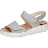 Waldlaufer: H-Willow ezüst mintás női szandál