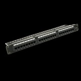 Walisec patch panel - PP-P6U2402 (24 port, Cat6, 1U, árnyékolatlan, fekete)