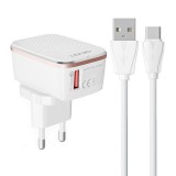 Wall charger LDNIO A1204Q 18W + USB-C cable
