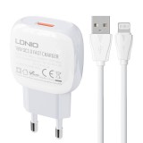 Wall charger LDNIO A1306Q 18W + Lightning cable