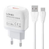 Wall charger LDNIO A1307Q 18W + MicroUSB cable