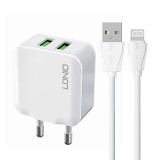 Wall charger LDNIO A2201 2USB + Lightning cable