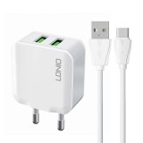 Wall charger LDNIO A2201 2USB + USB-C cable