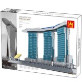 WANGE 4217 - Marina Bay Sands – Szingapúr építőjáték - 100% kompatibilis minden más kedvelt márkával
