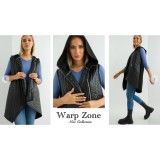 WARP ZONE fekete steppelt mellény  -50%