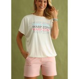 WARP ZONE krém bő felső