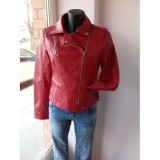 Warp Zone piros műbőr dzseki  -30%