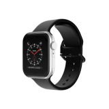 watchmyband Éjfekete csatos szilikon szíj fekete csattal