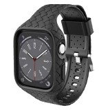 watchmyband Éjfekete fonott szilikon szíj