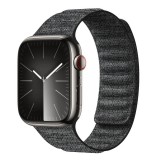 watchmyband Éjfekete mágneses szövet pánt szíj