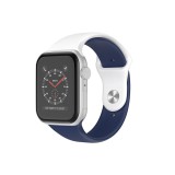 watchmyband Fehér-kék dupla színű szilikon szíj