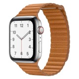 watchmyband Gesztenyebarna Leather Loop mágneses bőr szíj