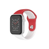 watchmyband Piros-fehér dupla színű szilikon szíj