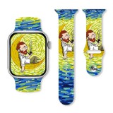 watchmyband Van Gogh és a Hold mintás szilikon szíj