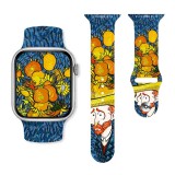 watchmyband Van Gogh és a virágok mintás szilikon szíj