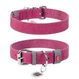 WAUDOG bőr kutya nyakörv - pink