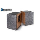 WAVEMASTER 66500 wavemaster hangszóró 2.0 - base (30w rms, bluetooth, rca, barna fa és szürke)