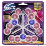 WC frissítő blokk, 3 db-os, DOMESTOS "Aroma Lux", hibiszkusz