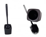 Wc kefe+tartó szilikonos Fekete 10,3cm