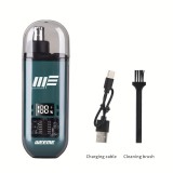 WEEME férfi USB-ről működő fül- és orrszőrnyíró LCD kijelzővel, újratölthető akkumulátorral Kék