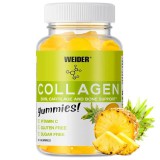 Weider Collagen gumivitamin (50 db) – Kollagén és C-vitamin tartalommal a bőr, ízületek és csontok támogatásáért, ananász ízben