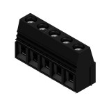 Weidmüller 1226230000 NYÁK-kapocs, 690 V, 76 A, Osztás mm: 10.16, 16 mm², Pólusszám: 5, Csavaros csatlakozás, THT-forrasztott csatlakozás, 90°, Doboz