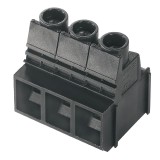 Weidmüller 1226300000 NYÁK-kapocs, 1000 V, 76 A, Osztás mm: 10.16, 16 mm², Pólusszám: 3, Csavaros csatlakozás, THT-forrasztott csatlakozás, 90°, Doboz