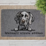 Weimari vizsla kutyás lábtörlő szürke háttérrel (60 x 40 x 0,2 cm)