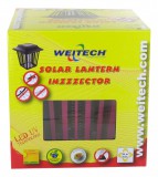 Weitech Solar-led szúnyog és légycsapda Lantern, kültéri használatra, max 20 m2 területre