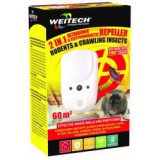 Weitech (WK1003) 2 az 1-ben ultrahangos és elektromágneses kártevőriasztó 60m2