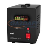 WELL AVR-RELGUARD2000 Automatikus feszültségszabályozó 2000VA relével, fekete