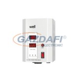 WELL AVR-SRVSPRY1000WE Automatikus feszültség stabilizátor fali szervo motorral, 1000VA, fehér