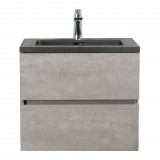 Wellis Mallorca 60 matt fekete quartz sand mosdó