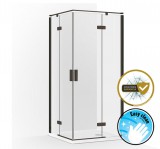 Wellis Murano 90x90x195 cm, két nyílóajtós, szögletes zuhanykabin - Easy Clean bevonattal