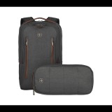 Wenger City Upgrade 16" Notebook hátizsák Cross Body Day táskával - Fekete (606489)
