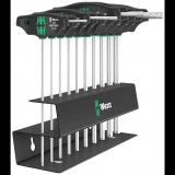 Wera 454/10 HF Set Imperial 2 T-Kulcs készlet fali tartóval (10 db/csomag) (05023454001)