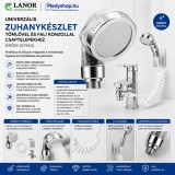 werk group Univerzális zuhanykészlet tömlővel és fali konzollal csaptelepekhez - króm (01963)