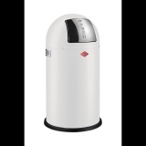WESCO Pushboy 50 literes nyomófedeles fém szemetes - Matt fehér (112796)