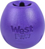 West Paw Wes Paw Rumbl - Jutalomfalattal tölthető labda (L | 10 cm | Padlizsán)