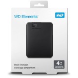 Western DIGITAL ELEMENTS PORTABLE 2,5 COL USB 3.0 KÜLSÕ MEREVLEMEZ 4TB FEKETE