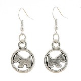 Westie kutyás fülbevaló