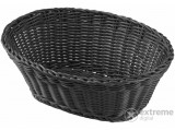 Westmark ovális fonott kosár, fekete, 26×18,5×9cm