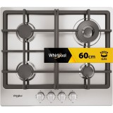 Whirlpool TGML 661 IX R Rozsdamentes acél Beépített 58 cm Gáz 4 zóna