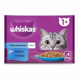 Whiskas alutasak 4-pack halas aszpikban 4x85g