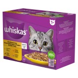 Whiskas baromfi tasakos eledel válogatás felnőtt macskák számára 12 x 85 g
