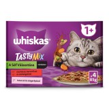 Whiskas tasty mix marha-baromfizöldség alutasakos macskaeledel 4x85g