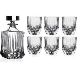 Whiskys kristály pohár készlet, üveggel, 7 részes, Adagio - Ingyenes szállítással